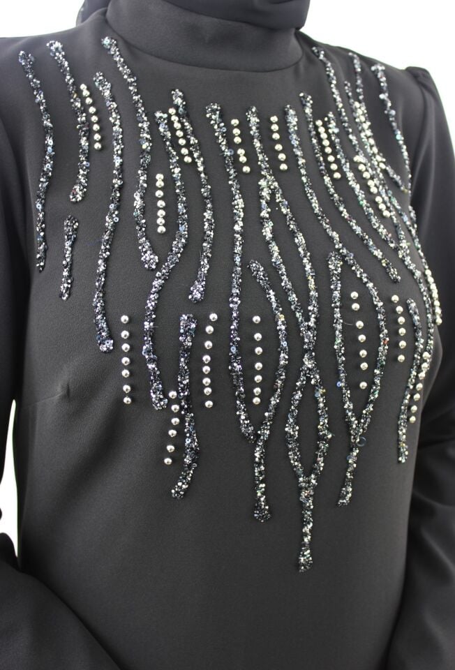 2243 - DENİZ KALEM TAŞLI DOUBLE TESETTÜR ABİYE