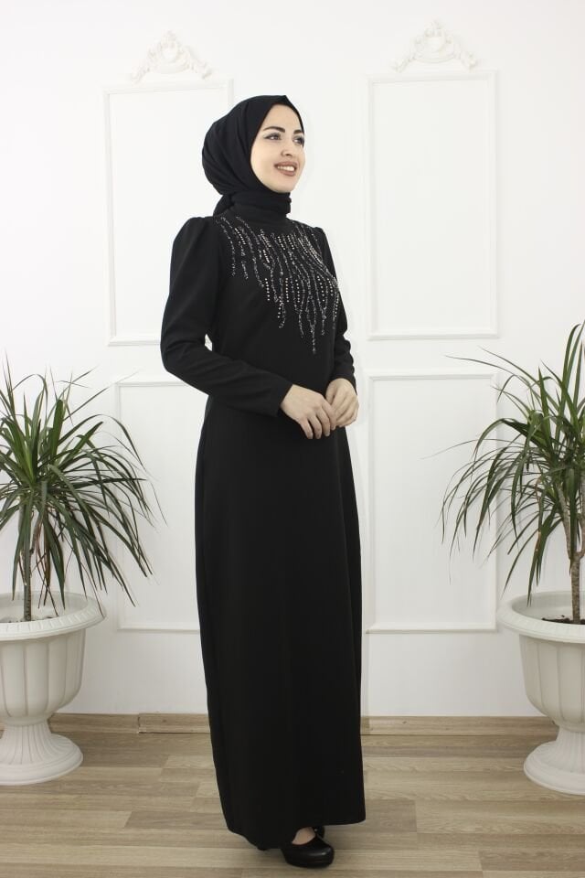 2243 - DENİZ KALEM TAŞLI DOUBLE TESETTÜR ABİYE