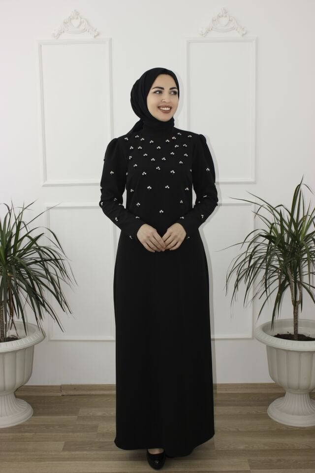 2246 - ÇİĞDEM KALEM TAŞLI KREP TESETTÜR ABİYE