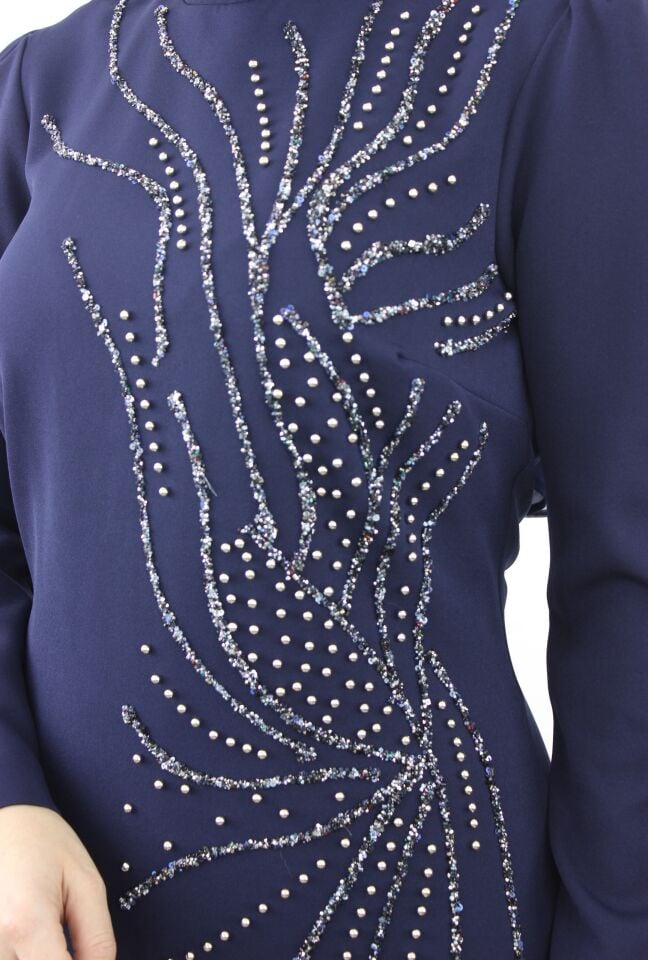 2244 - MELİSA KALEM TAŞLI DOUBLE TESETTÜR ABİYE