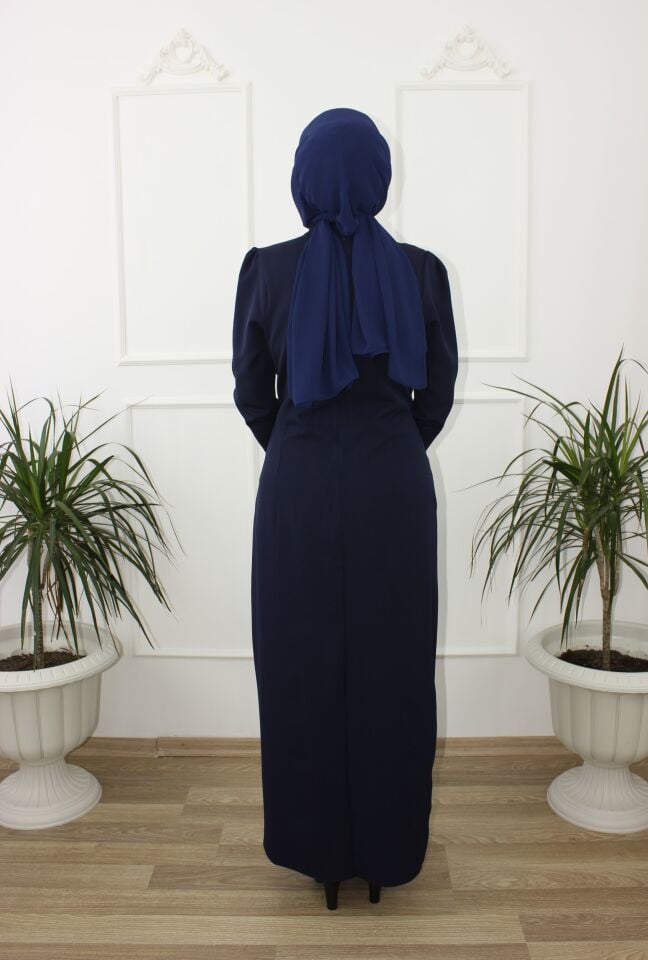 2244 - MELİSA KALEM TAŞLI DOUBLE TESETTÜR ABİYE