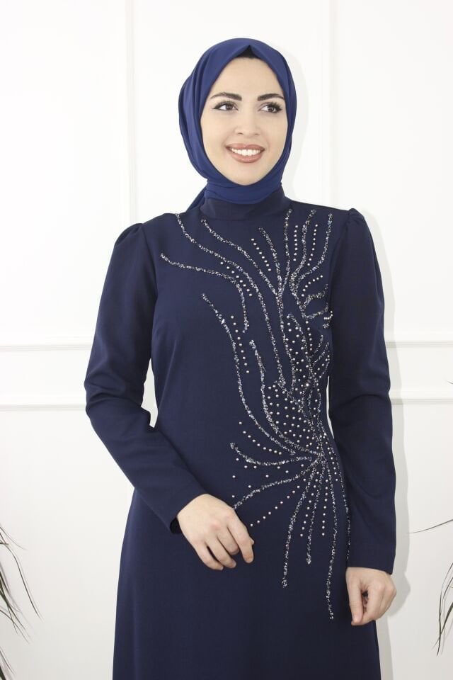 2244 - MELİSA KALEM TAŞLI DOUBLE TESETTÜR ABİYE