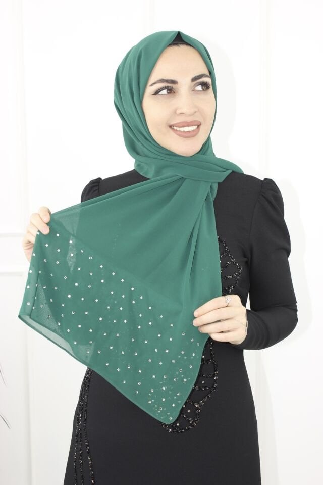 21404 - FERYAL ŞİFON TAŞLI ŞAL