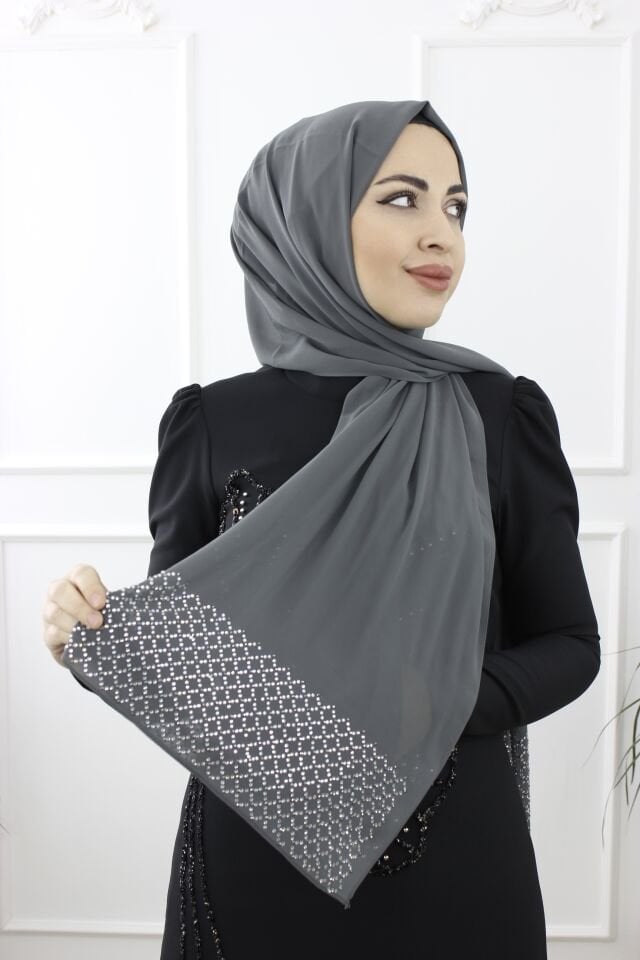 21405 - EZGİ ŞİFON TAŞLI ŞAL