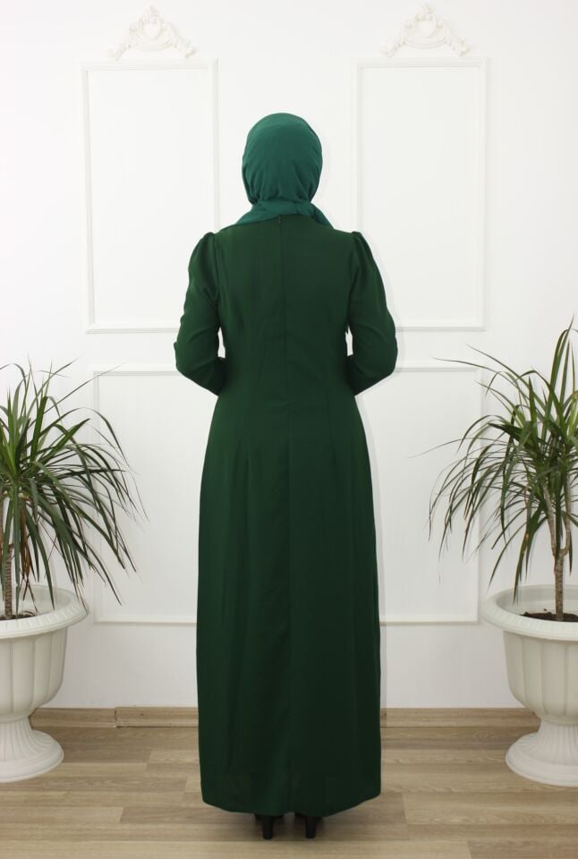 2226 - GÜNIŞIĞI KALEM TAŞLI KREP TESETTÜR ABİYE