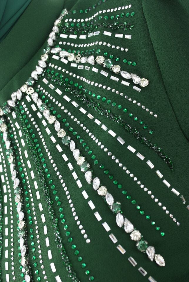 2226 - GÜNIŞIĞI KALEM TAŞLI KREP TESETTÜR ABİYE