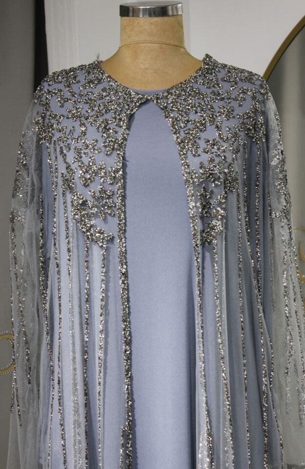 21301-WİLMA 2'Lİ TAKIM TAŞLI ABAYA